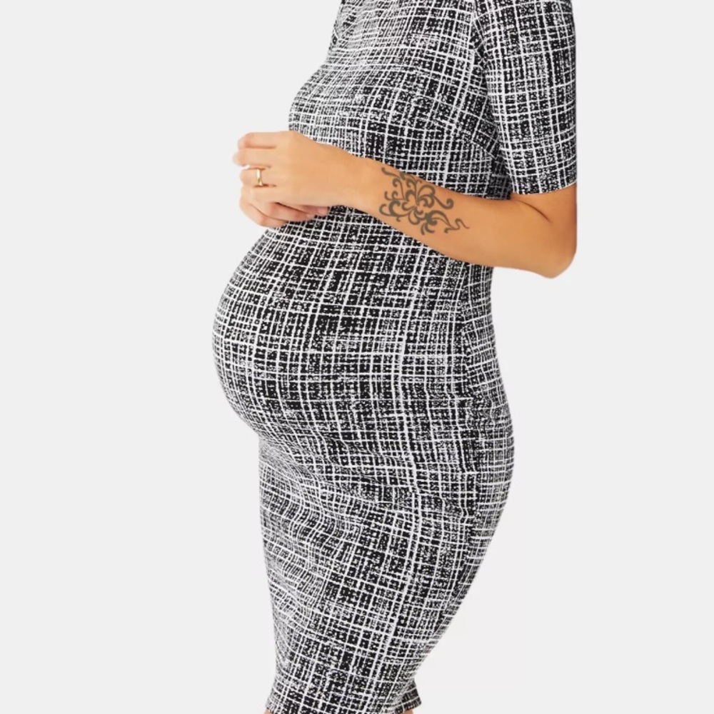 Maternity Jacquard Sheath Dress